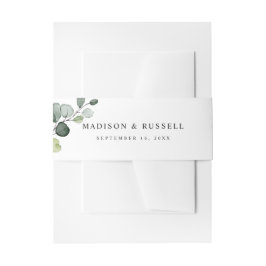 Eucalyptusbladeren Botanische groene planten Uitnodigingen Wikkel