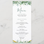 Eucalyptusbladeren Bruiloft Menu (Voorkant)