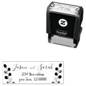 eucalyptusbladeren, bruin en bruin  zelfinktende stempel (In situ)