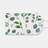Eucalyptusbladeren Cadeaulabel (Voorkant (Horizontaal))