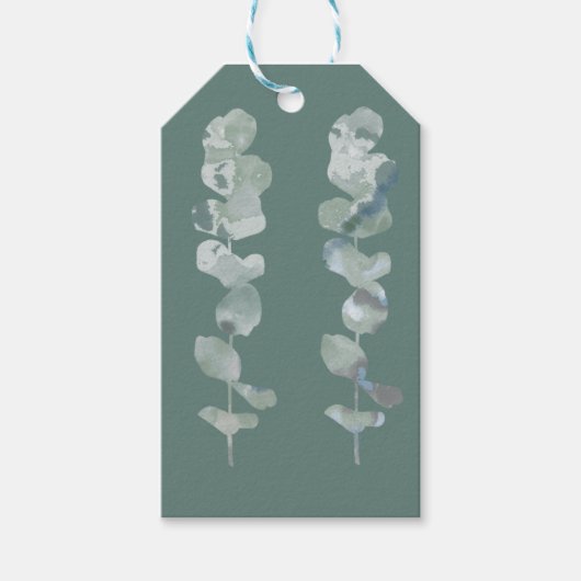 Eucalyptusbladeren Cadeaulabel (Voorkant)