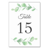 Eucalyptusbladeren. Eenvoudig bos Bruiloft Kaart (Achterkant)