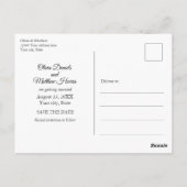 Eucalyptusbladeren. Eenvoudige bruiloft Save the D Briefkaart (Achterkant)