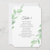 Eucalyptusbladeren. Eenvoudige Bruiloft zitkaarten Kaart (Voorkant)