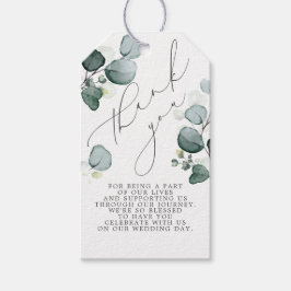 Eucalyptusbladeren Elegant Groen Bedankt Cadeaulabel