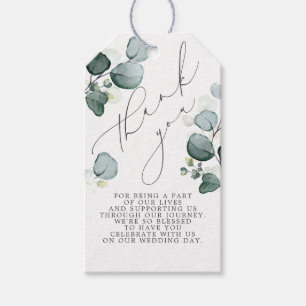 Eucalyptusbladeren Elegant Groen Bedankt Cadeaulabel