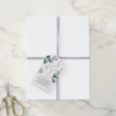 Eucalyptusbladeren Elegant Groen Bedankt Cadeaulabel (Met Touw)