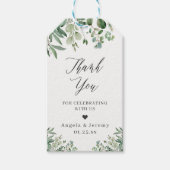 Eucalyptusbladeren Elegant groen Bedankt Cadeaulabel (Voorkant)