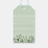 Eucalyptusbladeren Elegant groen Bedankt Cadeaulabel (Achterkant)