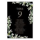 Eucalyptusbladeren Elegante Tafelkaart Kaart (Voorkant)