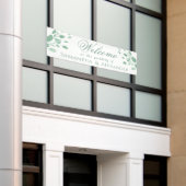 Eucalyptusbladeren Elegante  Welkomsttrouw    Spandoek (Buitenkant Gebouw)