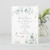 Eucalyptusbladeren en Vrijgezellenfeest van blader Kaart (Staand voorkant)