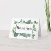 Eucalyptusbladeren Frame Trouwfoto Bedankt (Voorkant)