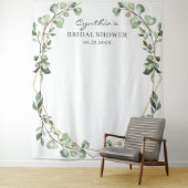 Eucalyptusbladeren Geometrische Bruidsdouche Achte Wandkleed (In situ)