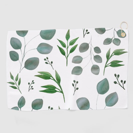 Eucalyptusbladeren Golfhanddoek (Horizontaal)