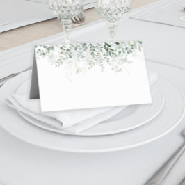 Eucalyptusbladeren groen elegant modern plaatskaartje