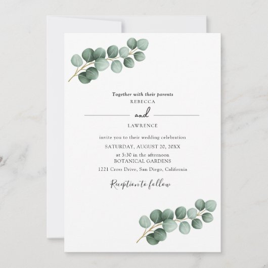 Eucalyptusbladeren groen kaart (Voorkant)