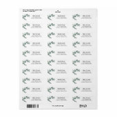 Eucalyptusbladeren groen Retouradreslabel Etiket (Full Sheet)