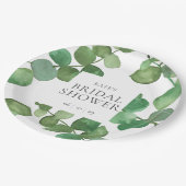 Eucalyptusbladeren Groene Bruids-Shower Papieren Bordje (Gekanteld)