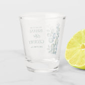 Eucalyptusbladeren Groene Huwelijk Shot Glas (Achterkant)