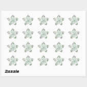 Eucalyptusbladeren Groene Huwelijk Ster Sticker (Vel)