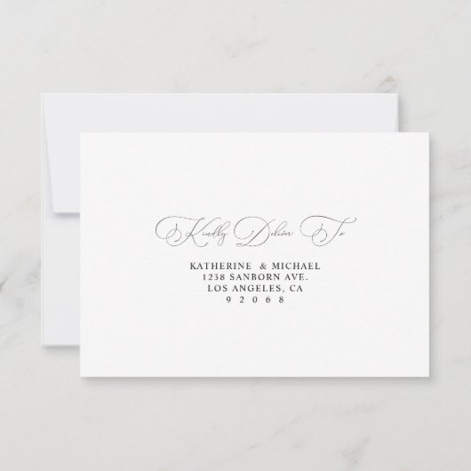 Eucalyptusbladeren groene huwelijks-RSVP-kaart Kaart (Achterkant)