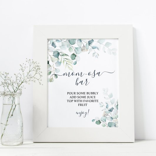 Eucalyptusbladeren Groene Shower Momosa Bar Bord Poster