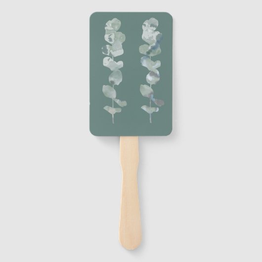 Eucalyptusbladeren Handwaaier (Achterkant)