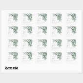 Eucalyptusbladeren Huwelijk Bedankt Vierkante Sticker (Vel)