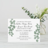 Eucalyptusbladeren Huwelijksuitnodigingen Kaart (Staand voorkant)