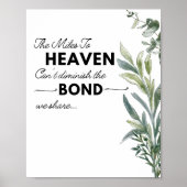 Eucalyptusbladeren In Lieve Herinnering Poster (Voorkant)