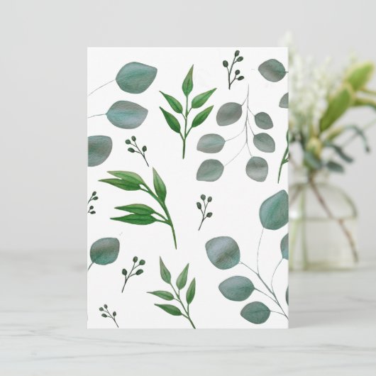 Eucalyptusbladeren Kaart (Staand voorkant)