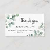 Eucalyptusbladeren Kortingskaartje (Voorkant)