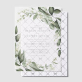 Eucalyptusbladeren Krans Moderne Trouw Vellum Uitnodigingen (Offset (Uitnodiging))