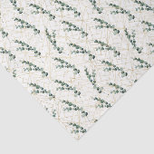 Eucalyptusbladeren met een gouden geometrisch patr tissuepapier (Detail)