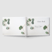 Eucalyptusbladeren met tekstruimte gastenboek (Volledig)