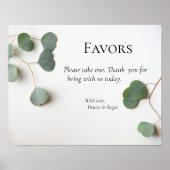 Eucalyptusbladeren met tekstruimte poster (Voorkant)