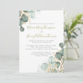 Eucalyptusbladeren Minimale Waterverf Elegant Kaart (Staand voorkant)