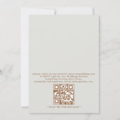 Eucalyptusbladeren Minimalistische Lijn QR Code Br Kaart (Achterkant)