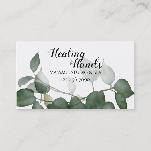 Eucalyptusbladeren, Moderne Botanicals Visitekaartje (Voorkant)