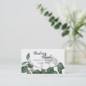 Eucalyptusbladeren, moderne botanische chemicaliën visitekaartje (Staand voorkant)