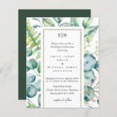 Eucalyptusbladeren Natuurlijke Begroeiing Bruiloft (Voorkant / Achterkant)