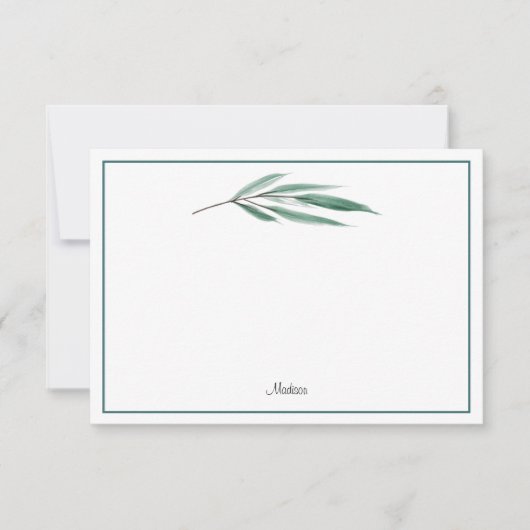 Eucalyptusbladeren Notitiekaartje (Voorkant)