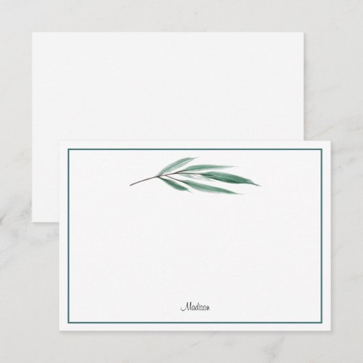 Eucalyptusbladeren Notitiekaartje (Voorkant / Achterkant)