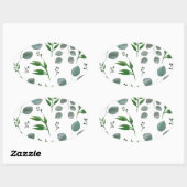 Eucalyptusbladeren Ovale Sticker (Vel)