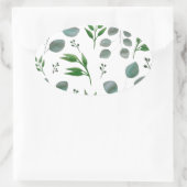 Eucalyptusbladeren Ovale Sticker (Tas)