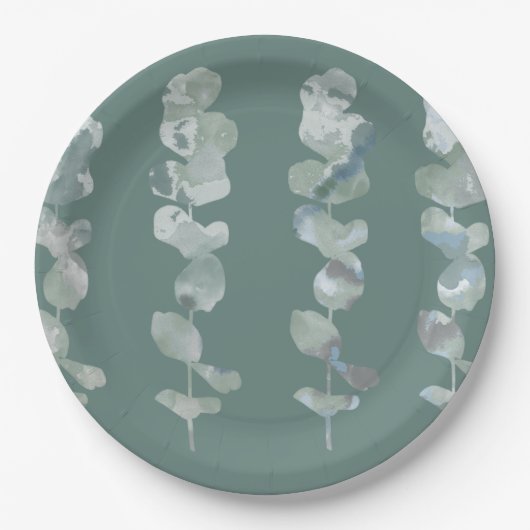 Eucalyptusbladeren Papieren Bordje (Voorkant)