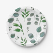 Eucalyptusbladeren Papieren Bordje (Voorkant)