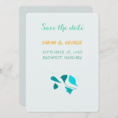 Eucalyptusbladeren Platte Save The Date Kaart (Voorkant / Achterkant)