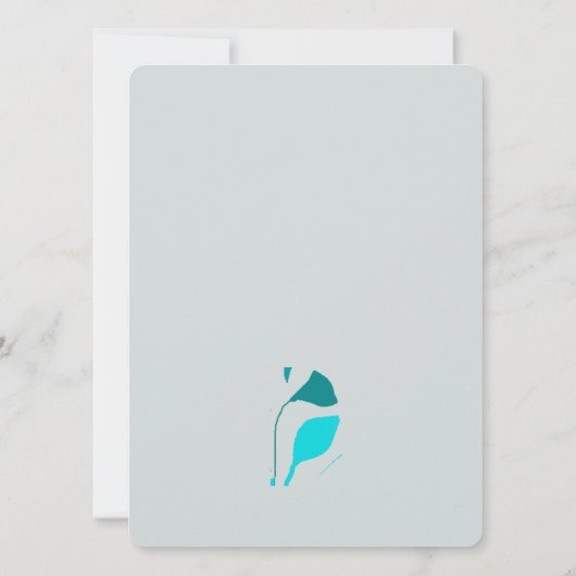 Eucalyptusbladeren Platte Save The Date Kaart (Achterkant)